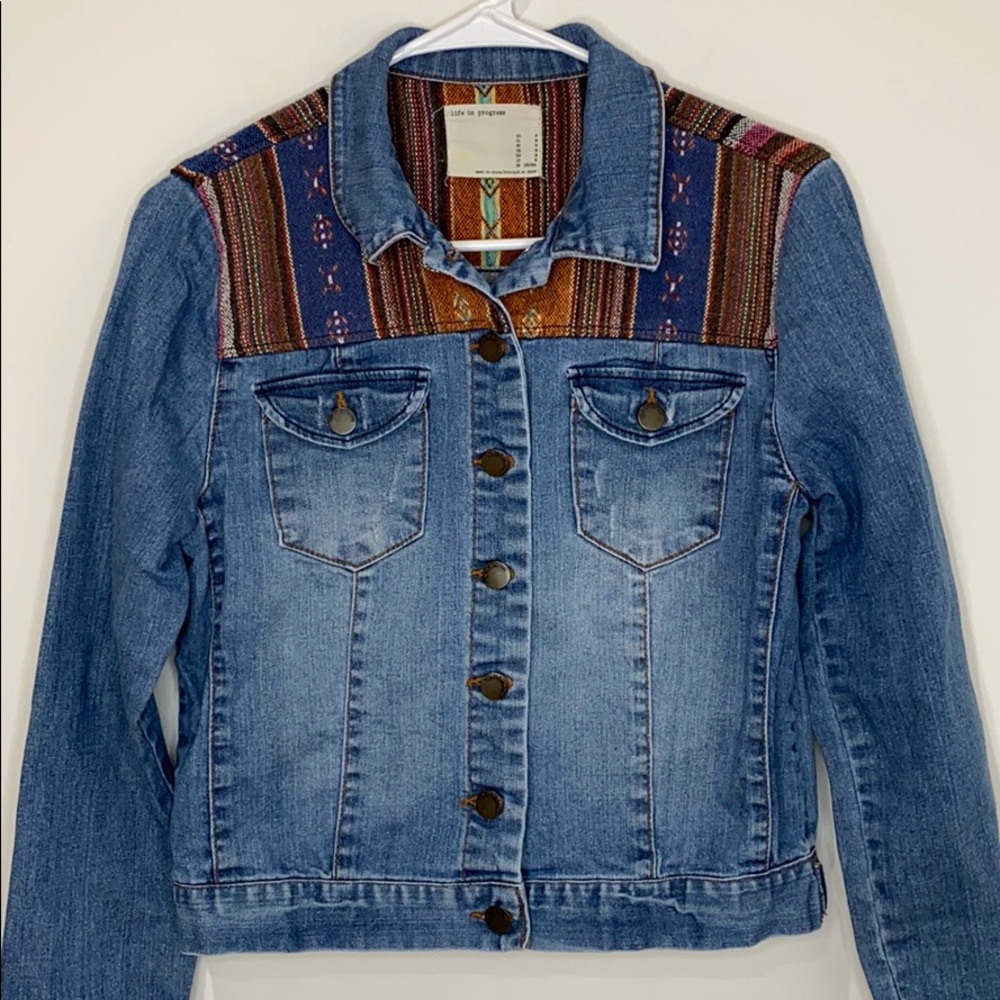Life in Progress Jean Jacket with trim M